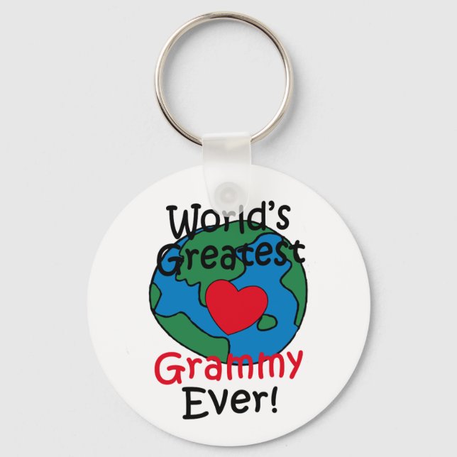 World’s Greatest Grammy Heart Keychain (Front)