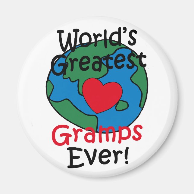 World’s Greatest Gramps Heart Magnet (Front)