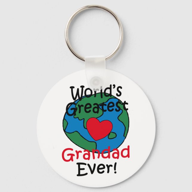 World’s Greatest Grandad Heart Keychain (Front)