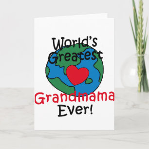 World’s Greatest Grandmama Heart Card