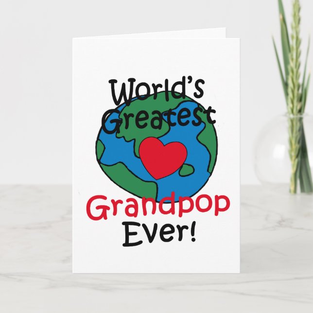 World’s Greatest Grandpop Heart Card (Front)