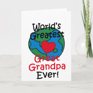 World’s Greatest Great Grandpa Heart Card