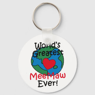 World’s Greatest MeeMaw Heart Keychain