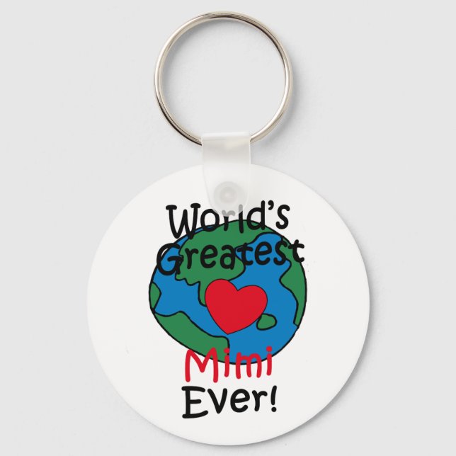 World’s Greatest Mimi Heart Keychain (Front)