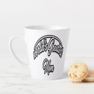 World’s Greatest Mom Elegant Cursive Design Latte Mug