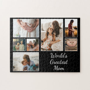 World’s Greatest Mom Family Child 7 Photo Collage Jigsaw Puzzle