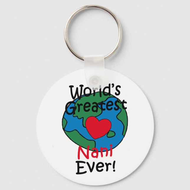 World’s Greatest Nani Heart Keychain (Front)