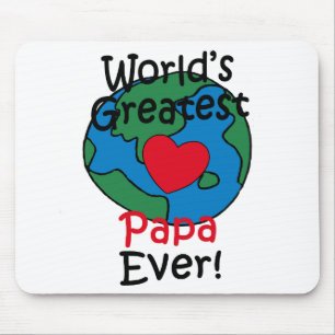 World’s Greatest Papa Heart Mouse Pad