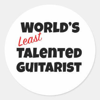 World’s Least Talented Guitarist Classic Round Sticker