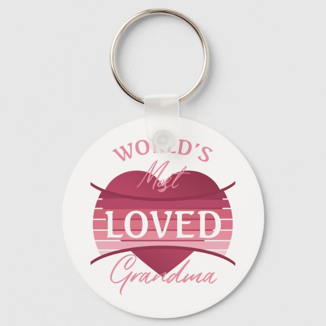 World’s Most Loved Grandma Keychain (Front)