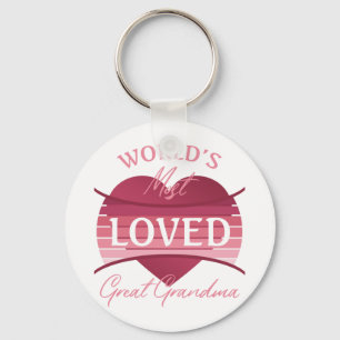 World’s Most Loved Great Grandma Keychain