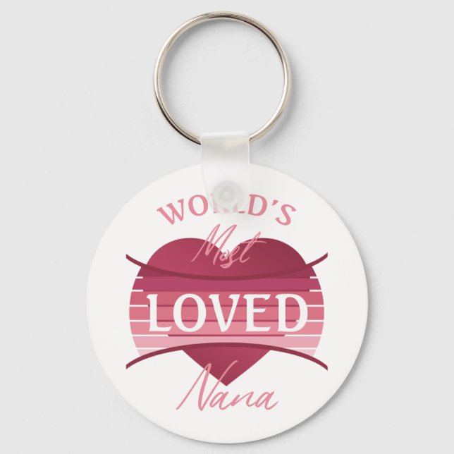World’s Most Loved Nana Keychain (Front)