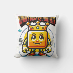 World’s Okayest Engineer Throw Pillow 