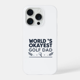 World’s Okayest Golf Dad Vintage Emblem iPhone 15 Pro Case
