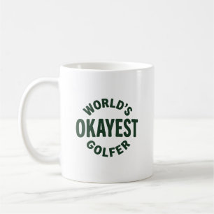 World’s Okayest Golfer Vintage Golf Humor Coffee Mug