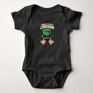 World’s Tallest Leprechaun Funny Irish Humour Baby Bodysuit