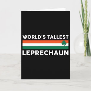 World’s Tallest Leprechaun - Irish Shamrock St Pat Card