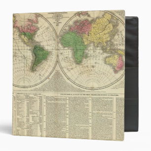 World shown as two hemispheres binder