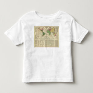 World shown as two hemispheres toddler t-shirt