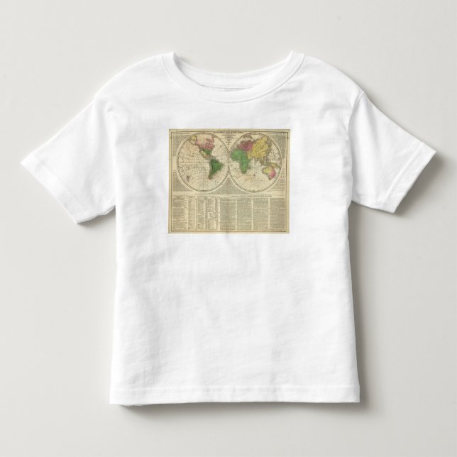 World shown as two hemispheres toddler t-shirt (Front)