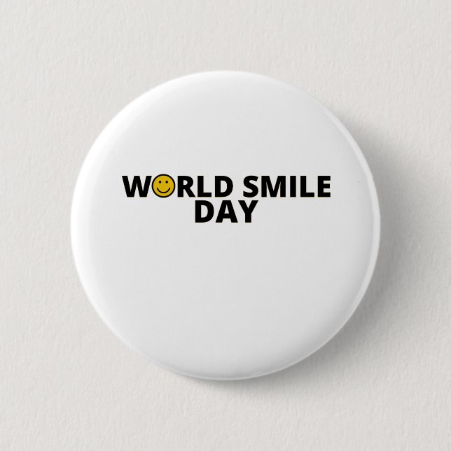 World Smile Day 2 Inch Round Button (Front)