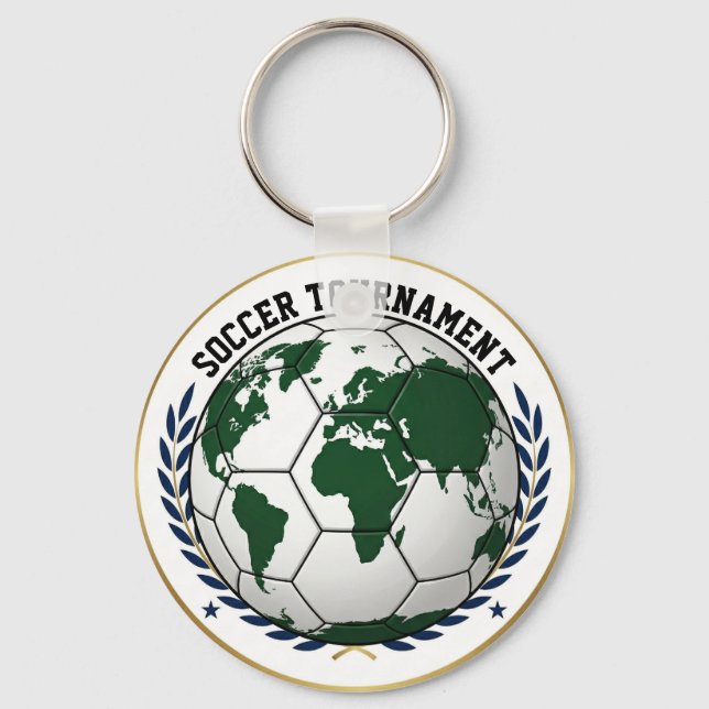 World Soccer Tournament Emblem Crest Keychain (Front)