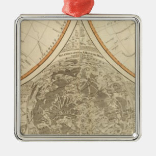 World south hemisphere map metal ornament