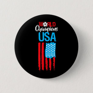 World Sport Styles Usa Flag 2 Inch Round Button