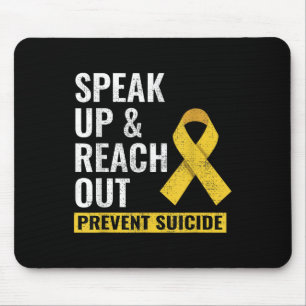World Suicide Prevention Awareness Day Yellow Ribb Mouse Pad