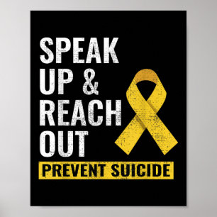 World Suicide Prevention Awareness Day Yellow Ribb Poster