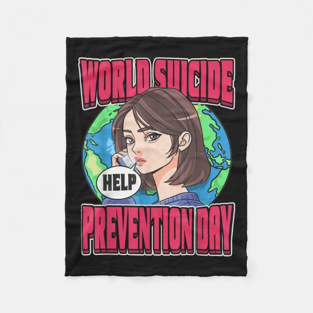 World Suicide Prevention Day Awareness September 1 Fleece Blanket (Front)