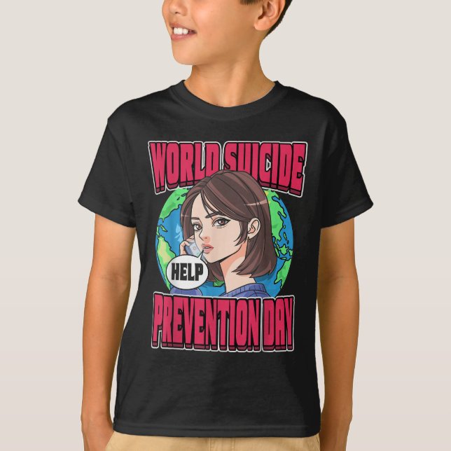 World Suicide Prevention Day Awareness September 1 T-Shirt (Front)
