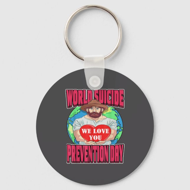 World Suicide Prevention Day Motivational Dad Sept Keychain (Front)