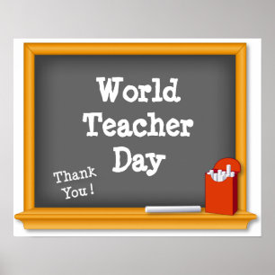 World Teacher Day Poster, Thank You! Poster