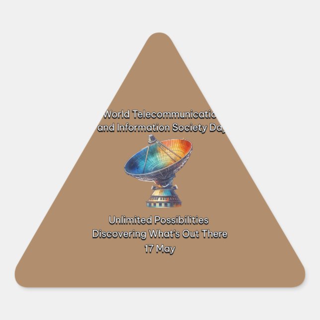 World Telecommunication & Information Society Day Triangle Sticker (Front)
