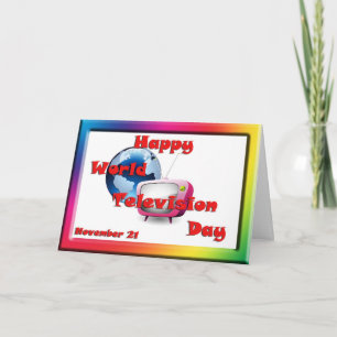 World Television Day November 21 Holiday Card