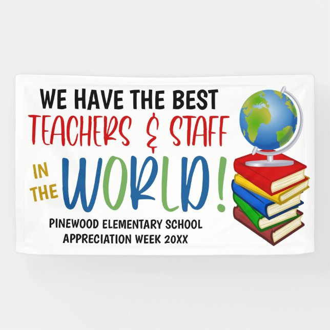 World Theme Teacher Appreciation Banner (Horizontal)