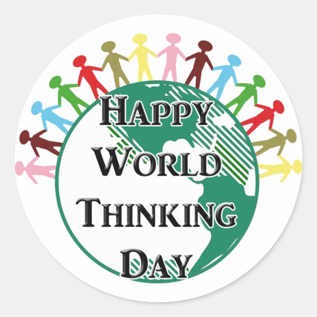World Thinking Day Classic Round Sticker (Front)