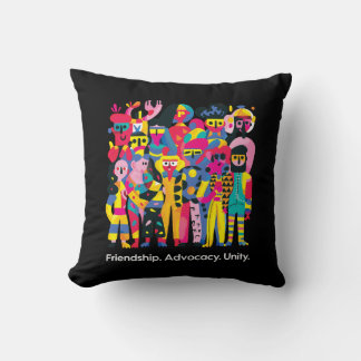 World Thinking Day Friendship Advocacy Unity Throw Pillow