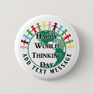 World Thinking Day Pinback Button