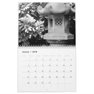 World through black and white calendar