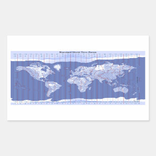 World Time Zones Map Sticker