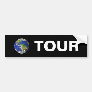World Tour on Black Bumper Sticker