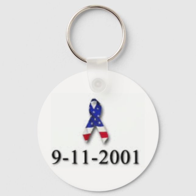 WORLD TRADE CENTER 9-11 DESIGN KEYCHAIN (Front)