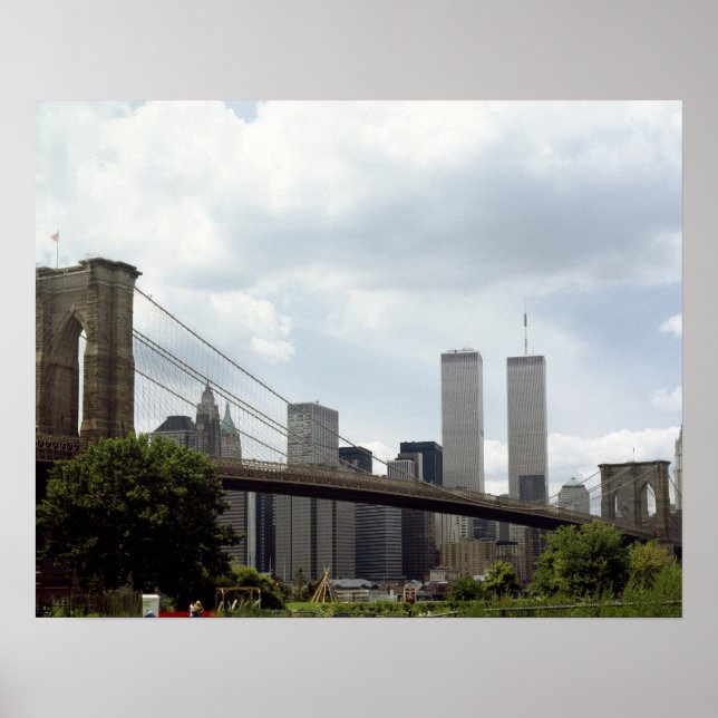 World Trade Center, Brooklyn Bridge, New York Poster (Front)