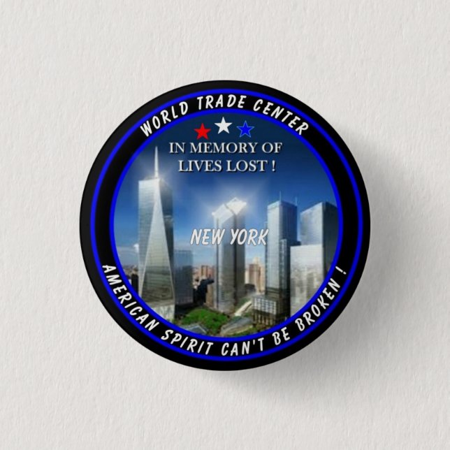 World Trade Centre 1 Inch Round Button (Front)