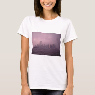World Trade Centre And Manhattan Skyline In Fog. T-Shirt