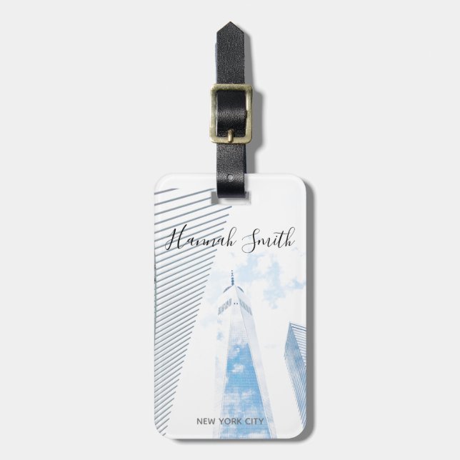 World Trade Centre New York City Personnalised Luggage Tag (Front Vertical)