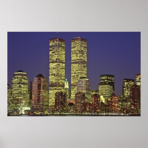 World Trade Centre NYC at Night Poster
