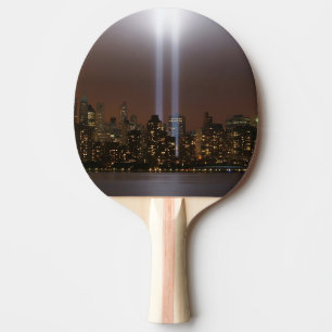 World trade centre tribute in light in New York. Ping Pong Paddle